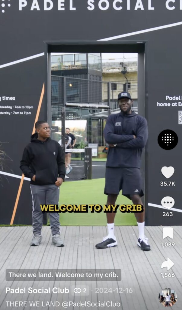 Stormzy at Padel Social club  Tik Tok