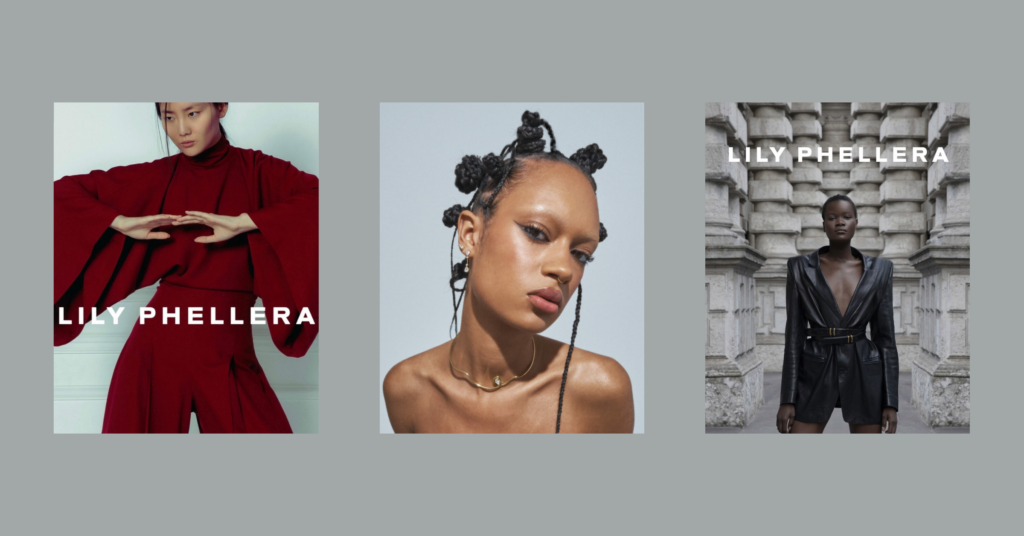 Digital Blitz example work with Lily Phellera, a widely-recognised fashion brand.