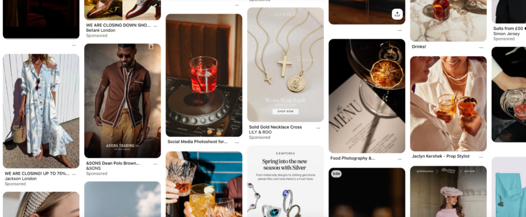 Pinterest feed screenshot