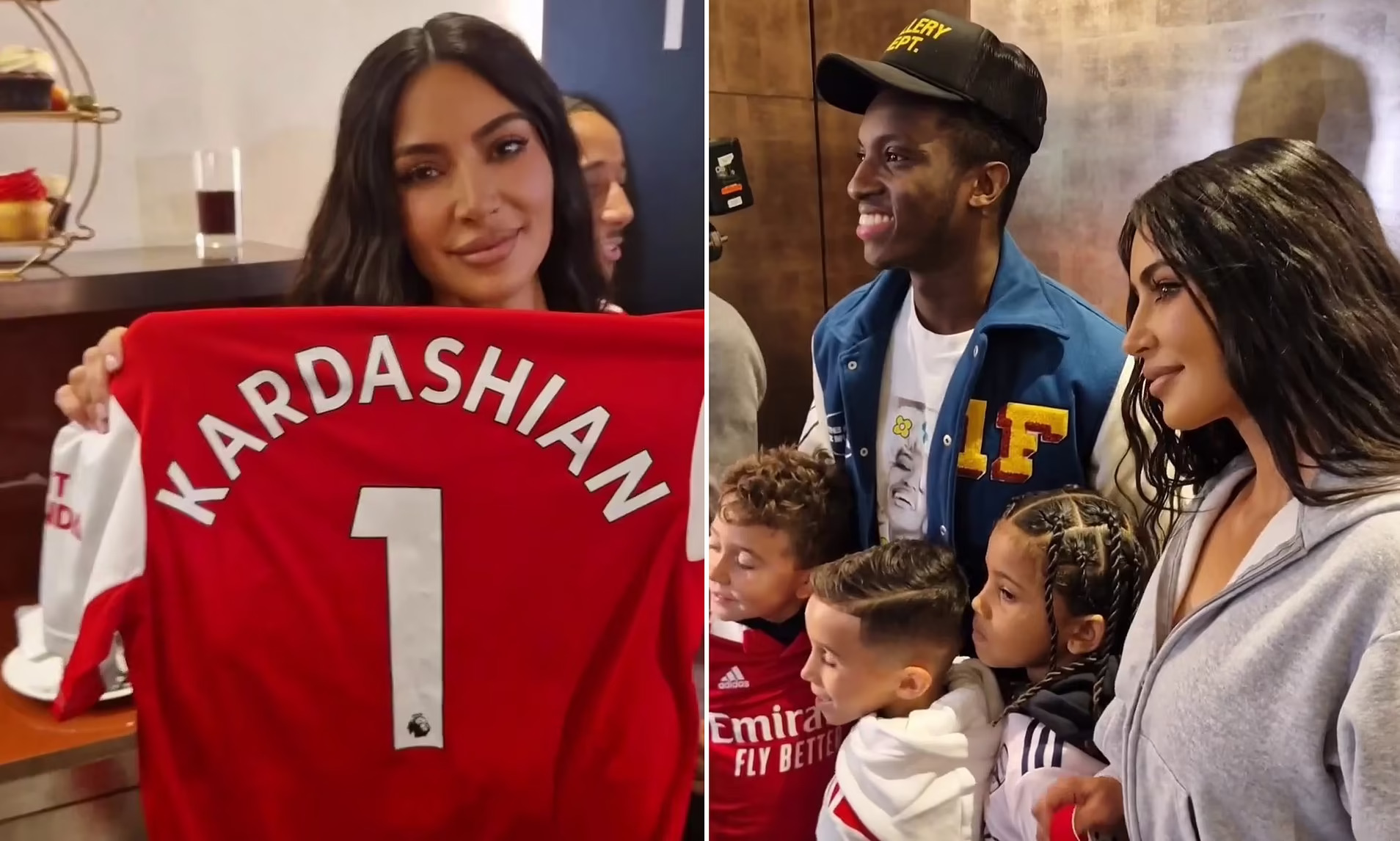 Kim Kardashian in the Arsenal box through 1 Access